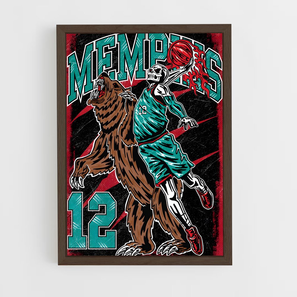 Poster Memphis Madness – affiche Basketball (vue 5)